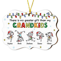 Personalized Grandma No Greater Gift Than Grandkids Drawing Benelux Ornament NB43 30O47 thumb 1