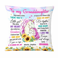 Personalized To My Granddaughter Unicorn Sunflower Pillow NB31 32O47 thumb 1