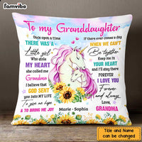 Personalized To My Granddaughter Unicorn Sunflower Pillow NB31 32O47 thumb 1