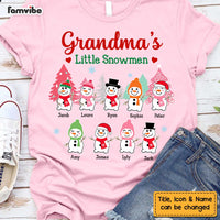 Personalized Grandkids Nana's Little Snowmen Christmas Shirt - Hoodie - Sweatshirt NB42 58O47 thumb 1