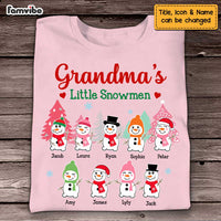 Personalized Grandkids Nana's Little Snowmen Christmas Shirt - Hoodie - Sweatshirt NB42 58O47 thumb 1
