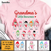 Personalized Grandkids Nana's Little Snowmen Christmas Shirt - Hoodie - Sweatshirt NB42 58O47 thumb 1