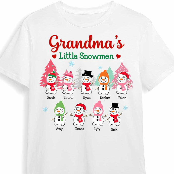 Personalized Grandkids Nana's Little Snowmen Christmas Shirt - Hoodie - Sweatshirt NB42 58O47 1