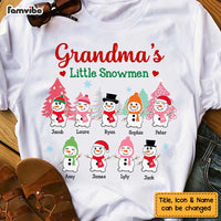 Personalized Grandkids Nana's Little Snowmen Christmas Shirt - Hoodie - Sweatshirt NB42 58O47 thumb 1