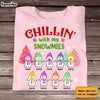 Personalized Grandkids Chillin With My Snowmies Grandma Snowman Christmas Shirt - Hoodie - Sweatshirt NB43 58O28 1