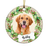 Personalized Dog Christmas Photo Circle Ornament NB81 32O69 1