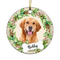 Personalized Dog Christmas Photo Circle Ornament NB81 32O69 thumb 1