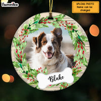 Personalized Dog Christmas Photo Circle Ornament NB81 32O69 thumb 1