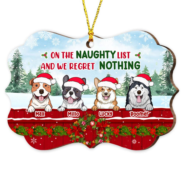 Personalized Christmas Dog On The Naughty List Benelux Ornament NB41 23O28 1