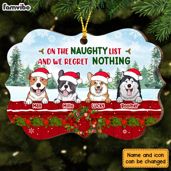 Personalized Christmas Dog On The Naughty List Benelux Ornament NB41 23O28 1