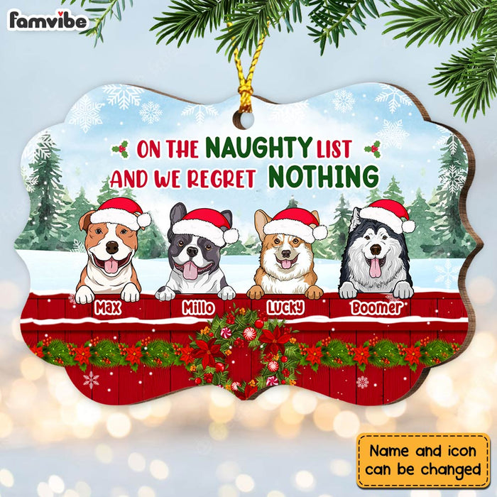 Personalized Christmas Dog On The Naughty List Benelux Ornament NB41 23O28 1