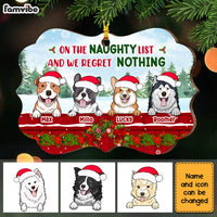 Personalized Christmas Dog On The Naughty List Benelux Ornament NB41 23O28 thumb 1