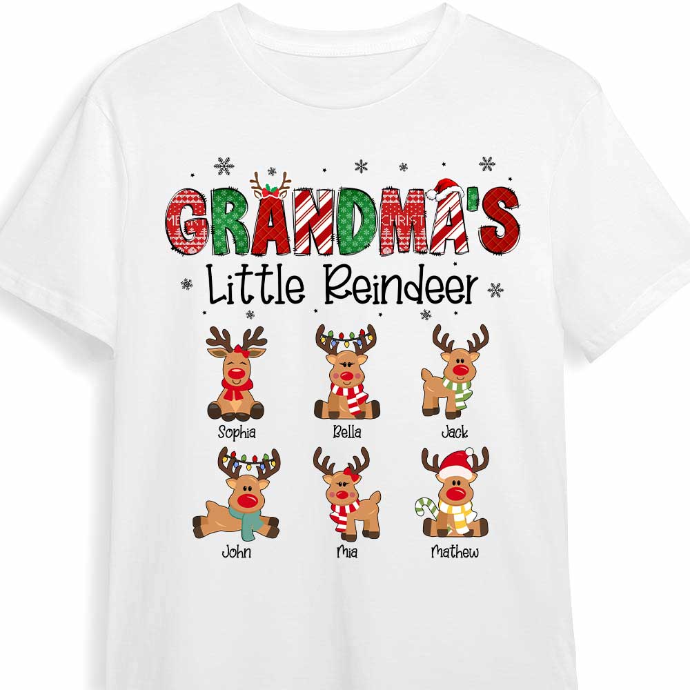 Personalized Grandma Little Reindeer Shirt NB81 85O47 Primary Mockup