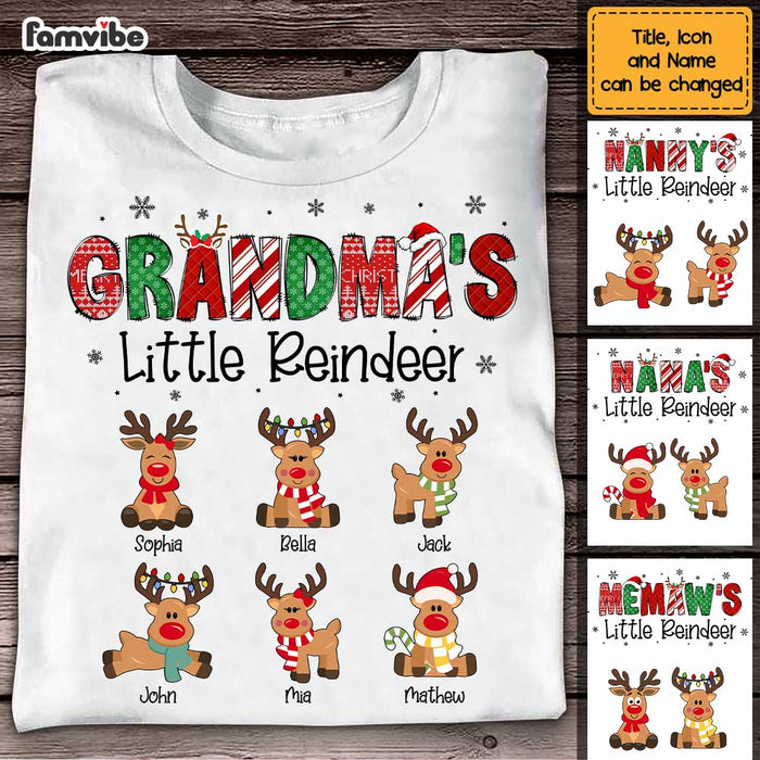 Personalized Grandma Little Reindeer Shirt - Hoodie - Sweatshirt NB81 85O47 1