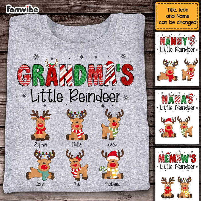 Personalized Grandma Little Reindeer Shirt - Hoodie - Sweatshirt NB81 85O47 1