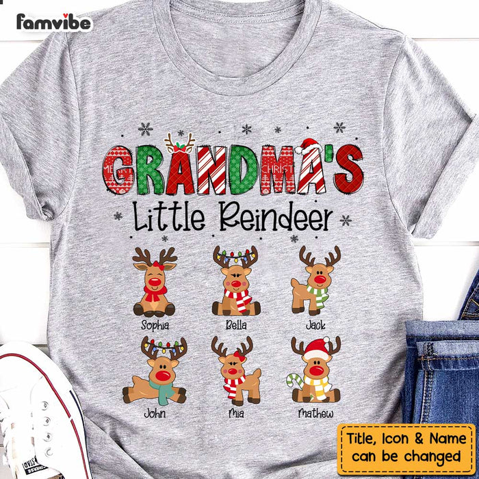 Personalized Grandma Little Reindeer Shirt - Hoodie - Sweatshirt NB81 85O47 1