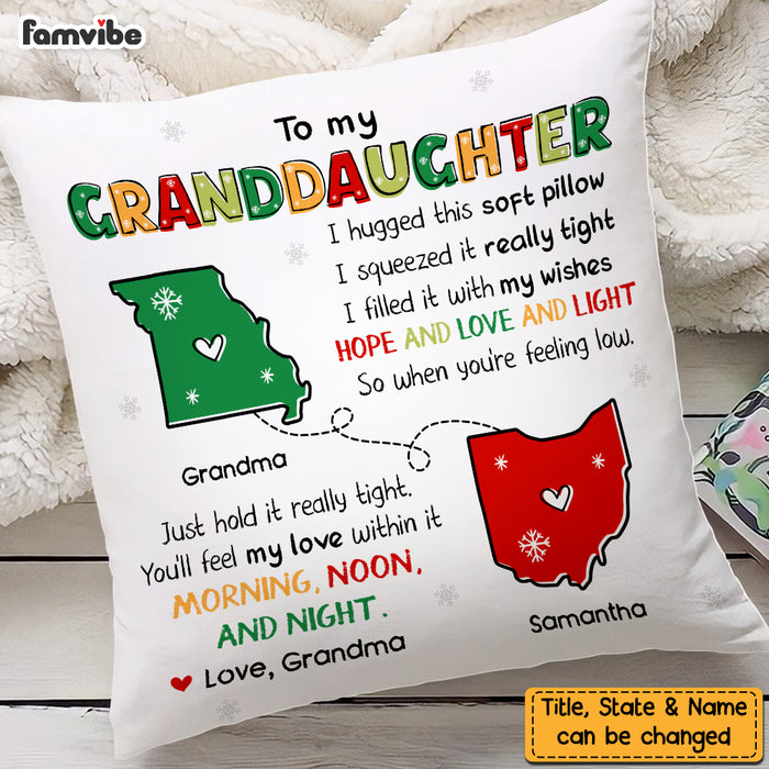 Personalized Long Distance Granddaughter Hug This Pillow NB51 32O47 1