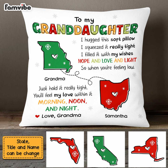Personalized Long Distance Granddaughter Hug This Pillow NB51 32O47 1