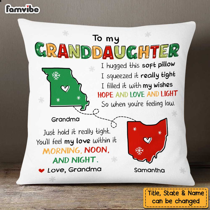 Personalized Long Distance Granddaughter Hug This Pillow NB51 32O47 1
