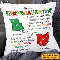Personalized Long Distance Granddaughter Hug This Pillow NB51 32O47 thumb 1