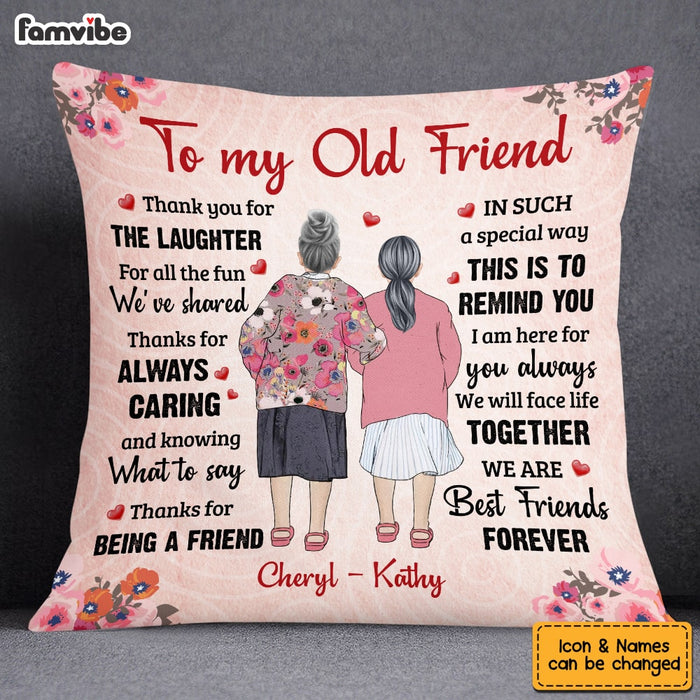 Thank You For The Laughter Friendship - Personalized Pillow (Insert  Included)