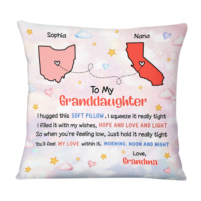 Personalized To My Granddaughter Hug This Long Distance Pillow NB245 23O73 1