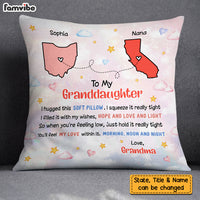 Personalized To My Granddaughter Hug This Long Distance Pillow NB245 23O73 thumb 1