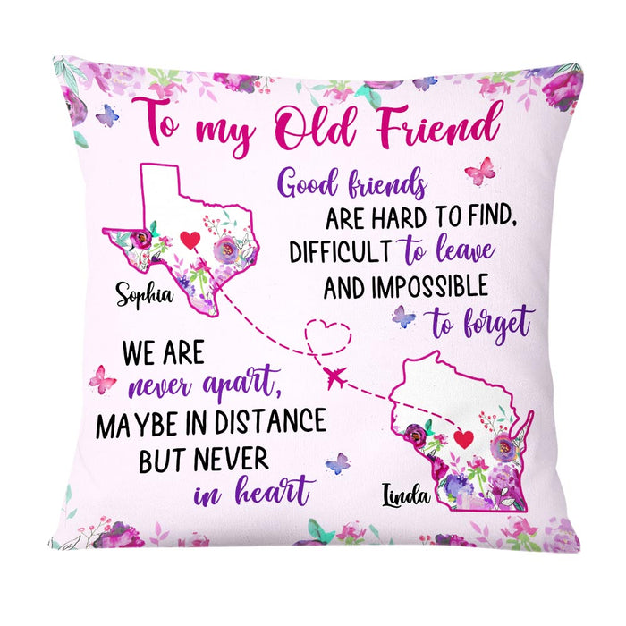 Personalized To My Old Friend Long Distance Pillow NB42 23O58 1