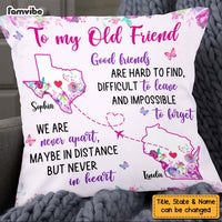 Personalized To My Old Friend Long Distance Pillow NB42 23O58 thumb 1
