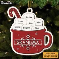Personalized Grandma Sugar Cocoa Marshmallows Ornament NB71 36O28 thumb 1