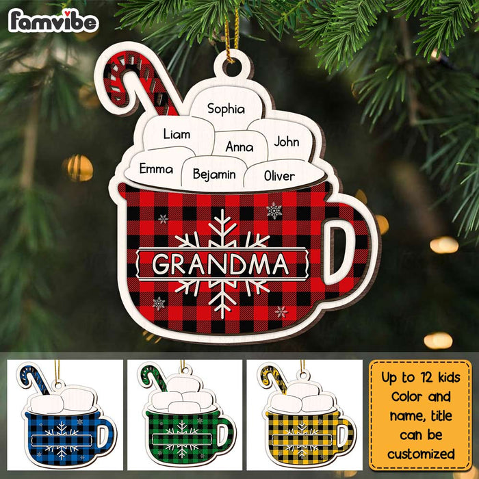 Personalized Grandma Sugar Cocoa Marshmallows Ornament NB71 36O28 1