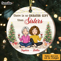 Personalized There's no Greater Gift Than Sisters Circle Ornament NB73 36O47 thumb 1