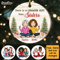 Personalized There's no Greater Gift Than Sisters Circle Ornament NB73 36O47 thumb 1