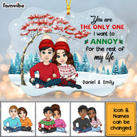 Personalized Couple You're The One I Want To Annoy Benelux Ornament NB102 32O53 thumb 1