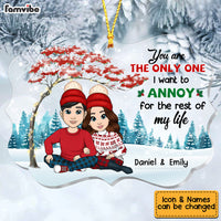 Personalized Couple You're The One I Want To Annoy Benelux Ornament NB102 32O53 thumb 1