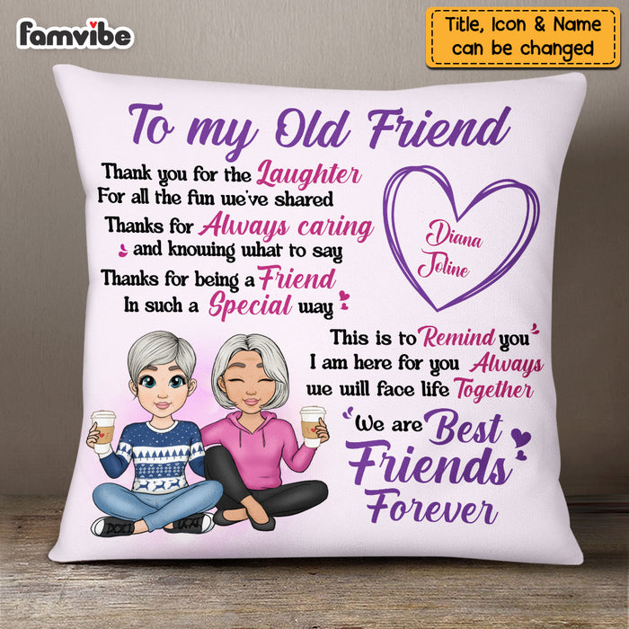 Personalized Old Friends Pillow NB101 85O69 - Famvibe