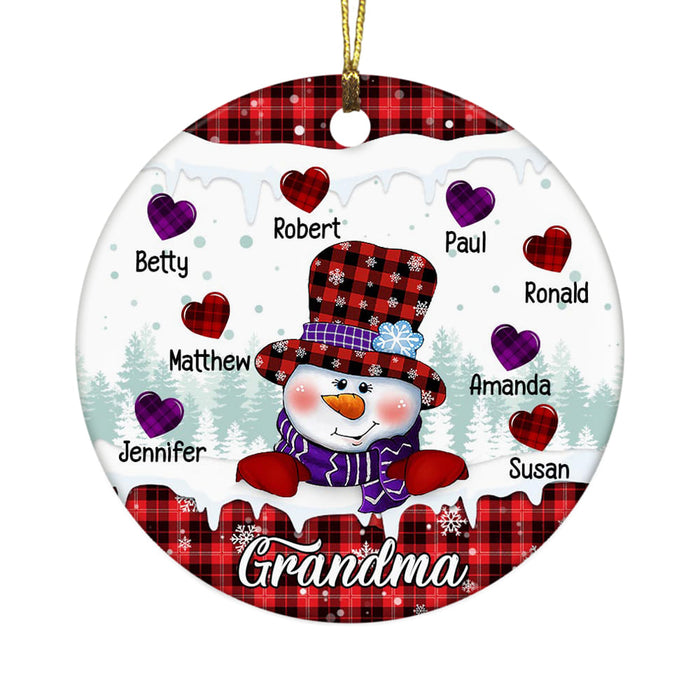 Personalized Grandma Circle Ornament NB74 36O58 1
