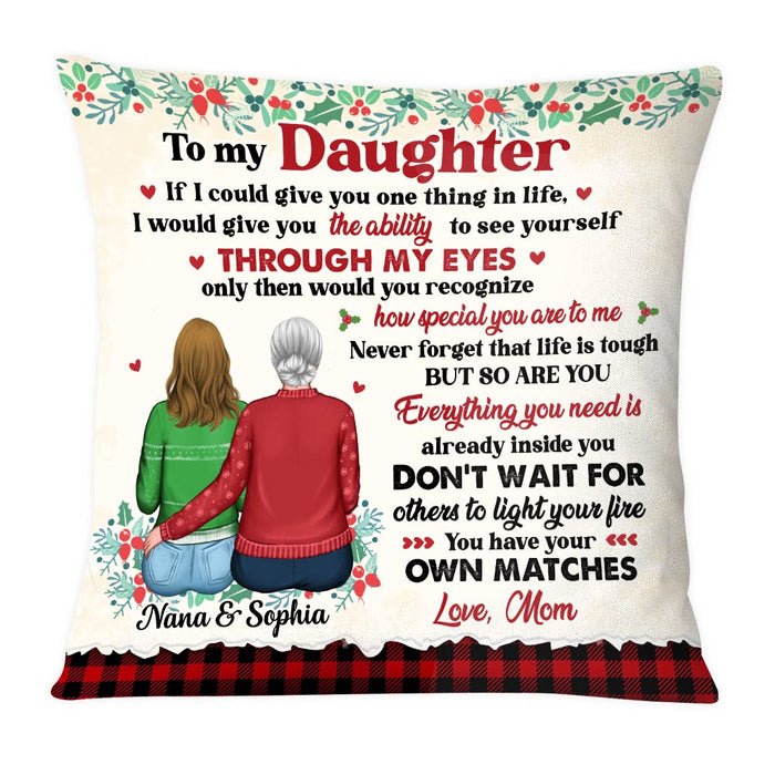 Personalized To My Daughter Christmas Pillow NB71 23O28 1