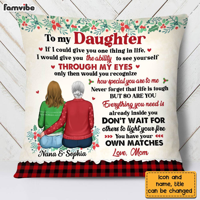 Personalized To My Daughter Christmas Pillow NB71 23O28 1
