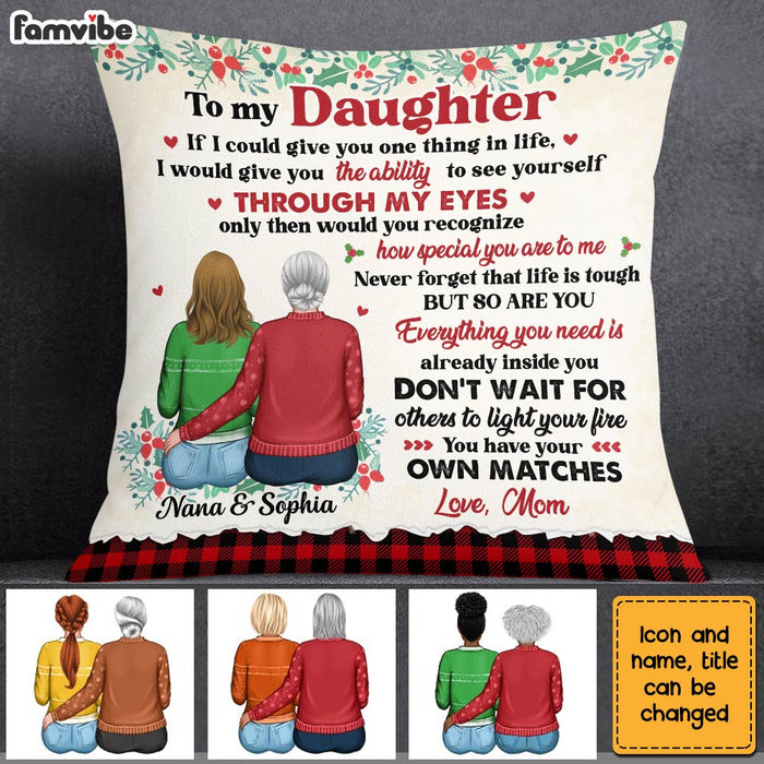 Personalized To My Daughter Christmas Pillow NB71 23O28 1