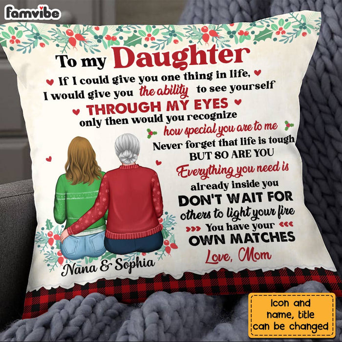 Personalized To My Daughter Christmas Pillow NB71 23O28 1