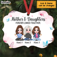 Personalized Mom Daughter Forever Linked Together Benelux Ornament NB53 32O69 thumb 1
