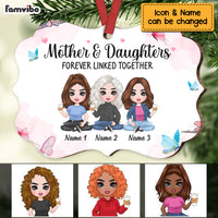 Personalized Mom Daughter Forever Linked Together Benelux Ornament NB53 32O69 thumb 1