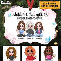 Personalized Mom Daughter Forever Linked Together Benelux Ornament NB53 32O69 thumb 1