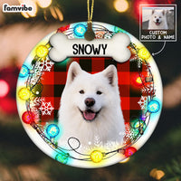 Personalized Dog Christmas Photo Circle Ornament NB161 85O58 thumb 1