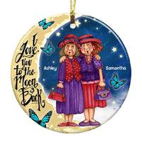 Personalized Old Friends Love To The Moon And Back Circle Ornament NB71 30O53 thumb 1