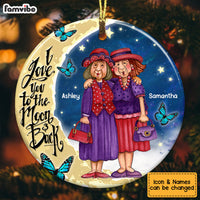 Personalized Old Friends Love To The Moon And Back Circle Ornament NB71 30O53 thumb 1