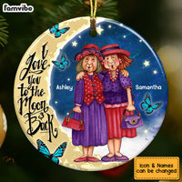 Personalized Old Friends Love To The Moon And Back Circle Ornament NB71 30O53 thumb 1