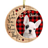 Personalized Dog On The Moon Photo Circle Ornament NB55 30O58 1