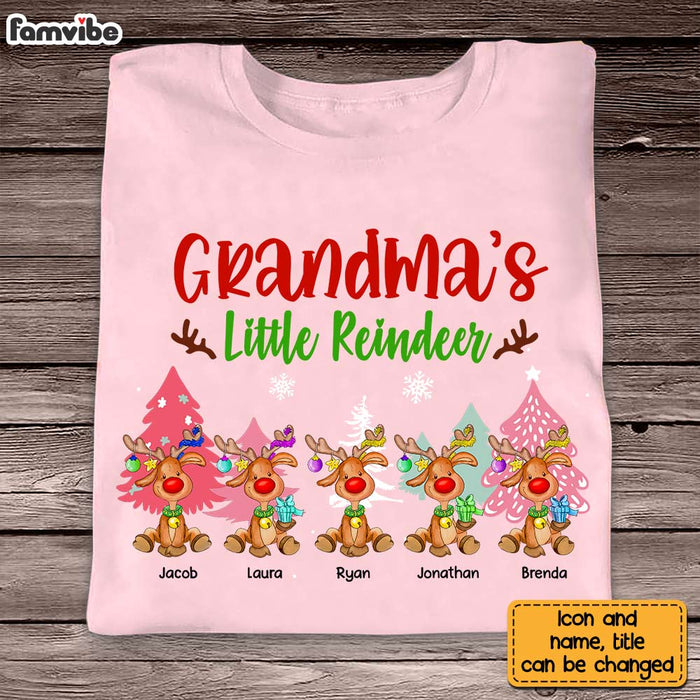 Personalized Grandma's Little Reindeer Shirt - Hoodie - Sweatshirt NB91 23O28 1